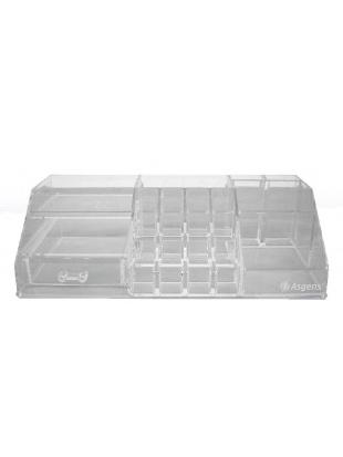 Asgens Acrylic Cosmetic Organizer with Drawer (Clear)