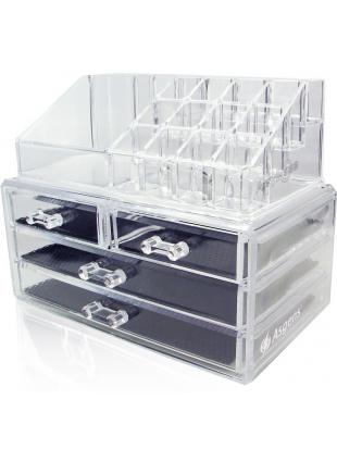 Asgens Makeup Jewelry Cosmetic Organizer - Great for Organizing your Lipstick Nail Polish Makeup Brushes Set Holder keep