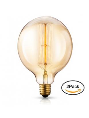 Asgens Edison Bulb G40/G125 120V 40Watt 2200K E26 Vintage Decorative Bulb Retro old fashioned Dimmable