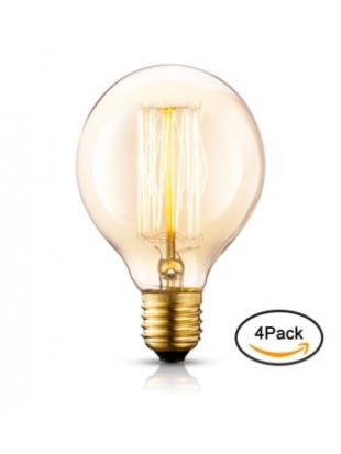 Asgens Edison Bulb G25/G80 120V 40Watt 2200K E26 Vintage Decorative Bulb Retro old fashioned Dimmable