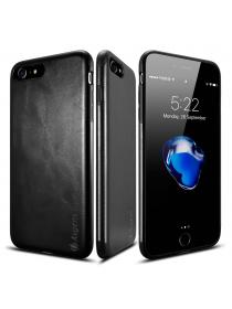 iPhone 7 Case Carbon Fiber, Asgens Hybrid Rubberized Ultra-Slim Anti-Slip Case TPU Leather Shockproof Cover for iPhone 7