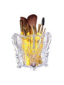 Asgens Acrylic Clear Container Makeup Case Box Cosmetic Storage Holder Organizer Brush Pencil Pen Containers Display Sta