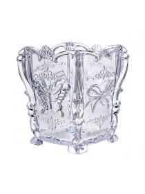 Asgens Acrylic Clear Container Makeup Case Box Cosmetic Storage Holder Organizer Brush Pencil Pen Containers Display Sta