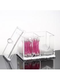 Asgens Square Acrylic Cotton Ball and Swab Holder / Organize