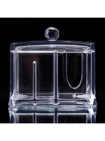 Asgens Square Acrylic Cotton Ball and Swab Holder / Organize