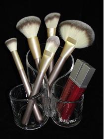Asgens Large Wavy Acrylic Makeup Brush and Cosmetic Holder