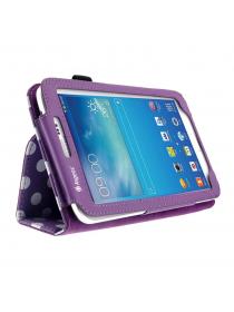 Asgens Polka Dot Hot Flip PU Leather Case Cover for Samsung Galaxy Tab 3 7.0 P3200 / P3210 / T210 / T211 & Stylus Pen & 