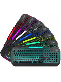 Asgens 7 Colors LED Backlit Gaming Keyboard USB Wired