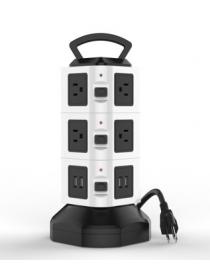 Asgens Power Strip,10 Way Outlets With 4 USB Port Charger 110-250V Charging Station Smart Power 3...