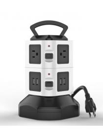 Asgens Power Strip,6 Way Outlets With 4 USB Port Charger 110-250V Charging Station Smart Power 2 ...