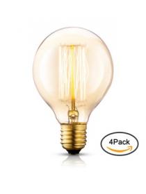 Asgens Edison Bulb G25/G80 120V 40Watt 2200K E26 Vintage Decorative Bulb Retro old fashioned Dimmable