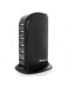 Multiple USB Wall Charger, Asgens 6 Ports USB Charging Station Power Adapter For iPhone, iPad, Sa...