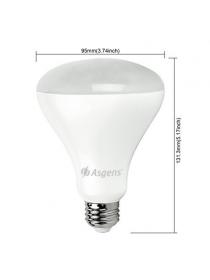 Asgens 75W Equivalent BR30 LED Light Bulbs, 800 Lumens, 5000K Daylight White, E26, Non-dimmable, Flood Lighting, 6-Pack