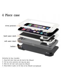 Asgens iPhone 6S Case, iPhone 6 Case HEAVY DUTY [DropProof] Shockproof Dustproof 4 Layer Cover with [Kickstand] Belt Cli