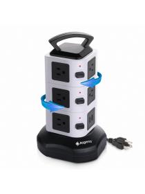 Asgens 3M 2 USB Power Strip 11 Way Outlet Extension Lead USB Charging Ports Station - USB Extensi...